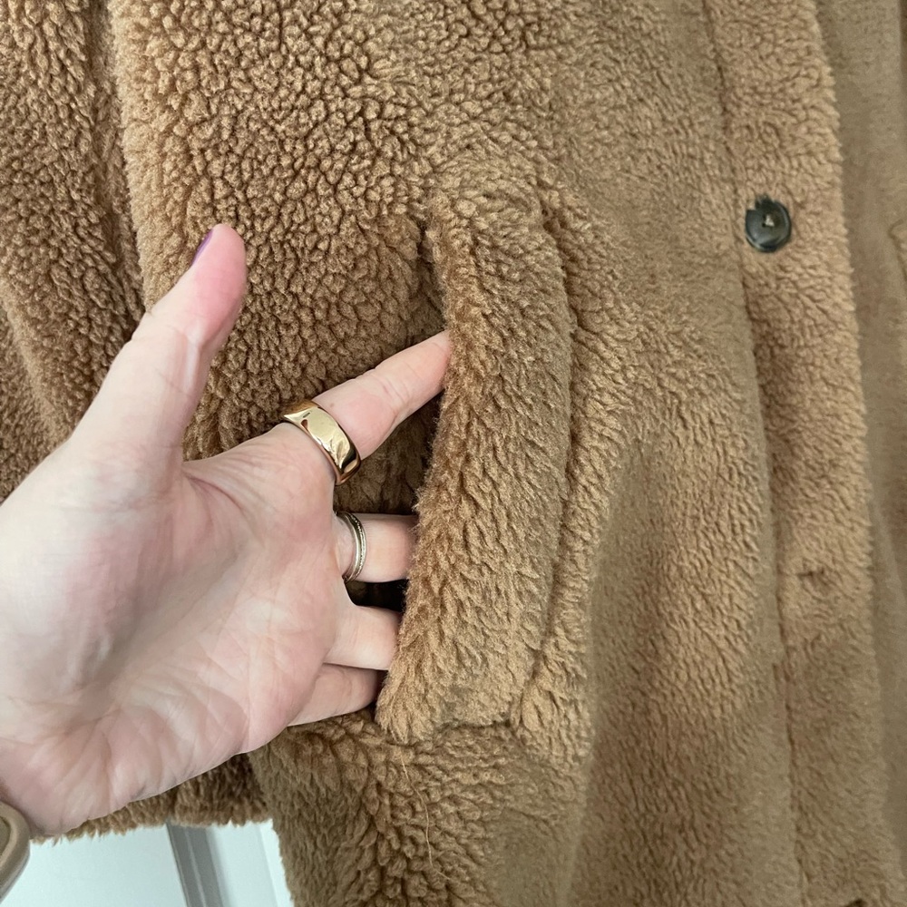 GAP Teddy Coat in Camel Brown - Picture 3 of 4
